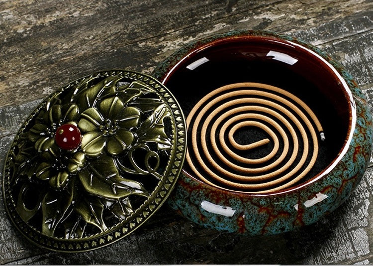 Chinese ceramic incense burner (large)