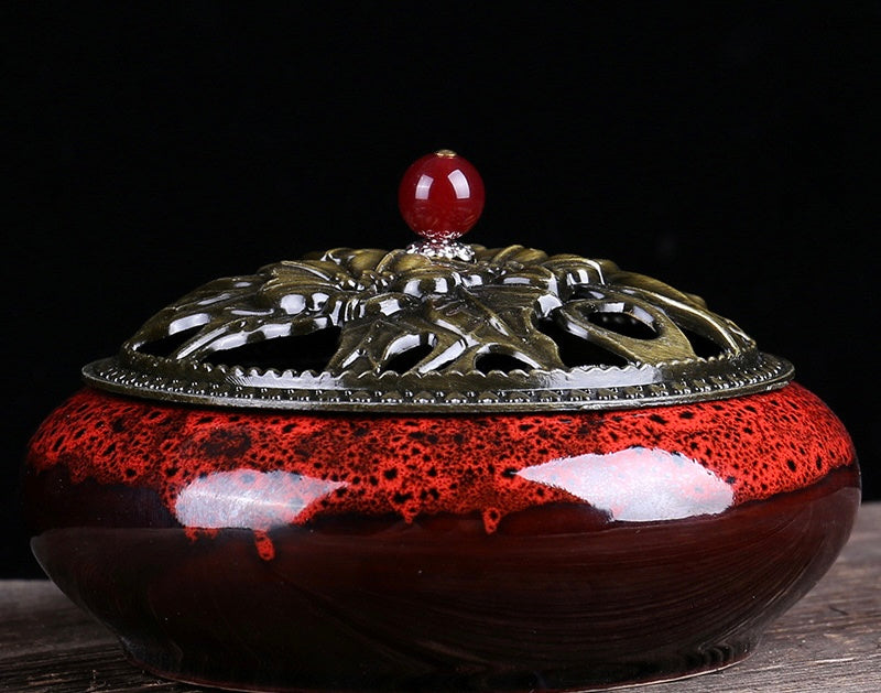 Chinese ceramic incense burner (large)